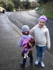 Irisâ€™s birthday. Her doll/ baby interest continues, with a dragon carrying her doll in a backpack to kindy. Stopped for sneaky fluffy with friends, even saw the special only white duck called Nigel on our way.