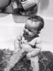 Juniper is finally enjoying bath time! Even got into some splashing tonight.