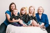A pop in portrait of three generations of Smyth, Turner, peck!