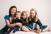 A pop in portrait of three generations of Smyth, Turner, peck!