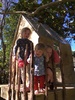 The ongoing treehouse masterpiece. Juni loved being amongst it all, especially the secret door. Not Juni proofed yet.