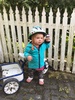 16 months: loving walking, stopped crawling straight away. Always seems to have a necklace on or something on her head. Very chatty too.