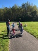 Hutt river ride to the playground and hot cross buns!