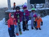 The great ski begins... first lesson for iris and olive! Millsâ€™s second and juni the lobster and Archie has snow action