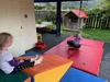 Kpc: pine cone glitter decorations, tyre swing and â€˜hangiâ€™ baked Kumara