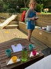 Oliâ€™s garden cafe, all day she played cafe while we tidied the garden.