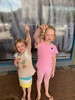 As part of the camping cleanse, the girls got the chop with a special request to keep their plaits!