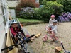 Solo biking with these crazy kids to the library. Getting a bit excited about the possibilities!
