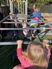 Juni trying to keep up with the big girls, loves her monkey bar at Kpc.