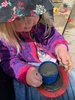 Kpc: play doh tea party outside, teapots led to water play