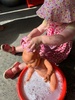 Kpc: bike day. Baby paint & wash and loved the tyre swing.