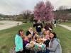 Day 5: Burgers and a whole lot of chips for dinner by the lake.