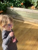 Lockdown day six: girls played mums & dads all morning, Oli read until 10.30! Played four square for PE and biking out the front. Painted some more of the deck while they all painted with water. Which led to face painting. Oli started her sock puppets.