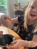 Lockdown day twelve: blowing eggs and making chive eggheads and playing with mats outside