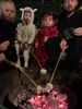 Lockdown day nineteen: we made a family movie starring the girls and later made marshmallows and we toasted them outside in our onesies.