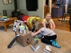Lockdown day twenty three: Olive woke wanting to make a recycled castle for juni and her frozen characters. Afternoon walk up wrights hill and out at Woodhouse rd. Disco night which ended in emotional teary children...