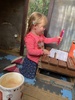 Treehouse gets an airing! With a new blackboard and ladder... afternoon tea by basket.