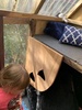 Treehouse gets an airing! With a new blackboard and ladder... afternoon tea by basket.