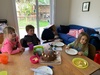A late happy birthday get together for juni and ivy.