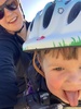 Buni bike practice while daddy was running 50km.