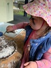 Kpc: dinosaur egg creations followed by sand castles with shells on a cold day.