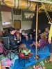 Second night was super windy. I ended up in the caravan with the kids, Tom and Lyon looked after the awning. A lovely 2 night escape and Basilâ€™s debut outing!