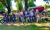 The camping kids have grown in numbers. Missing Iris (hiding behind a tree) and Eddie (sleeping).