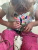Guinea pig sitting, they are all thrilled to bits to be looking after these little cuties! Snow and Meme.