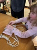 Macrame is a big hit with the kids as I start the caravan curtain...
