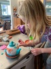 Enjoyed decorating birthday Oliâ€™s teapot with her.