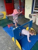 Juni got into the low obstacle course today with pippa and Edith