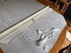 We have a working roller blind! With fringe!