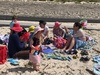 Great teachers only day at the beach with the McGills, Smiths and Turners