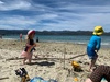Great teachers only day at the beach with the McGills, Smiths and Turners
