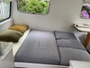 Practice run on the squabs fabric, think it will work! One new foam! Expensive at $150! Outdoor cushions worked perfectly as a trial run and have decided with normal back cushions.