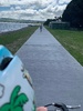 It was meant to rain... but turned out to be lovely. Kids biked 4km into town for a train ride, playground and milk shake. Beautiful new walkway.