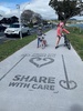 It was meant to rain... but turned out to be lovely. Kids biked 4km into town for a train ride, playground and milk shake. Beautiful new walkway.