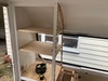 Caravan: pantry got some shelves! While the kids played outside and inside wasnâ€™t messy!