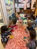 Flower arrangements with play doh and pj cereal day for last day of kpc!