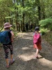 Orongoronga walk to the Turere lodge. Five families, 9 kids and a dog. We only had one pack for 5 sleeping bags, food and clothes... girls carried their snacks and clothes and we did 6km within 3 hours with many stops.