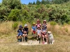 Orongoronga walk to the Turere lodge. Five families, 9 kids and a dog. We only had one pack for 5 sleeping bags, food and clothes... girls carried their snacks and clothes and we did 6km within 3 hours with many stops.
