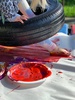 Shops and foot swing painting with leap frogs to finish. Last playcentre session. Not sure how I feel about it.