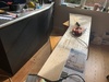 A $60 bargain piece of oak ply wood and boom we have a breakfast bar! Life changing!