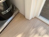 A $60 bargain piece of oak ply wood and boom we have a breakfast bar! Life changing!