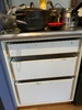 And so the blue kitchen is no moreâ€¦ well 3 drawers downâ€¦. A million blue cupboards to goâ€¦