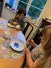 Juniâ€™s party. Best friend Maisie, birthday buddy Ivy and cuzzies for a spot of tea and cake. Drawing on plates, followed by pass the parcel, music cushions and pin the horn on the unicorn. Her first party and she loved it.