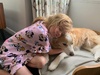 Trying to soak up Lyon cuddles.