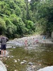 Morning swim in the river