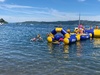 Kayaking and water pillow with a delicious bacon buttie at the sails cafe.