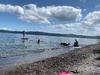 Picnic lunch and a zobie swim in the lake.